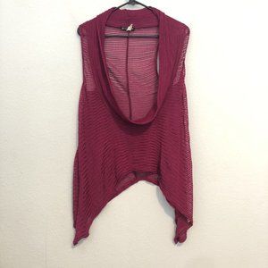 Stargazer Clothing Bright Pink Open Kit Cowel Neck Ponch Top Medium/Large